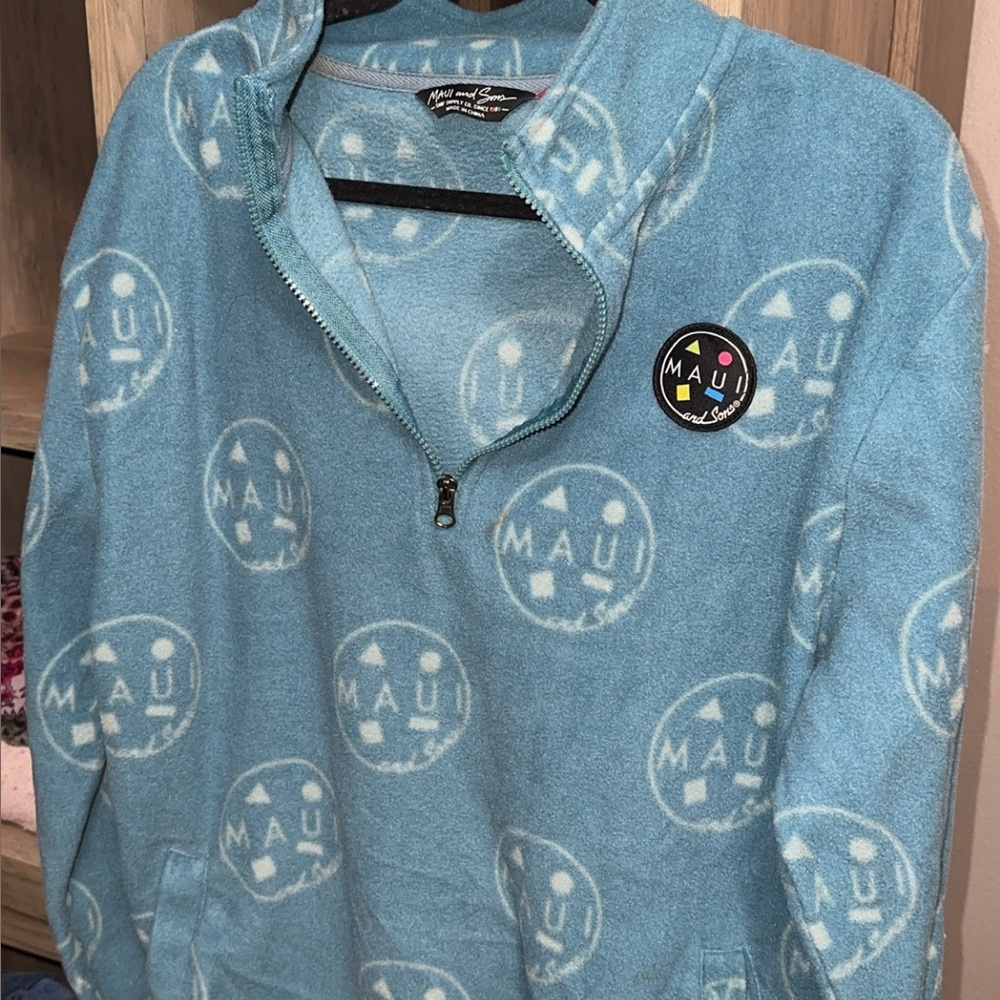 Blue Half-Zip Men's Sweater